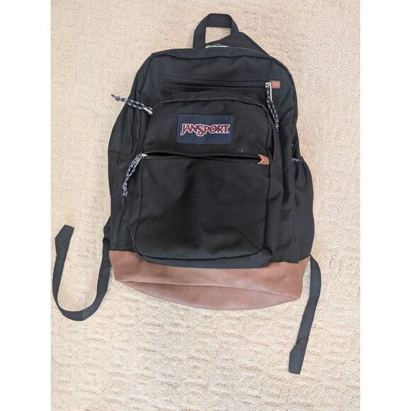 Jansport Backpack Cool Student Black 15" Laptop Sleeve Backpack - Picture 1 of 10